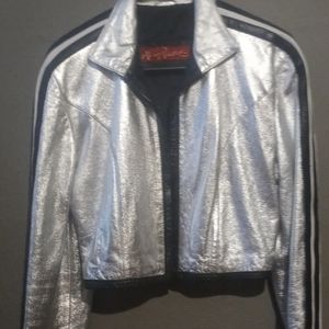 Silver leather jacket